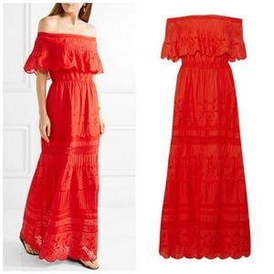 Alice + Olivia off-the-shoulder maxi dress